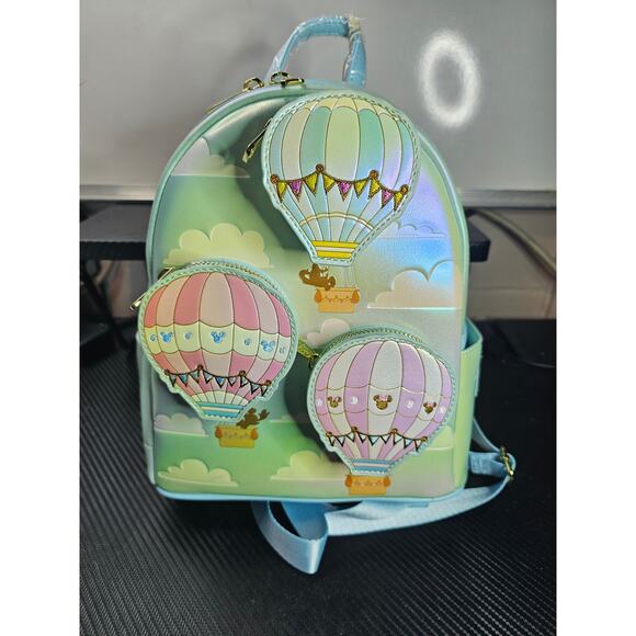 Loungefly Disney Mickey & Friends Hot Air Balloon Pockets Mini Backpack NWT - Picture 1 of 10